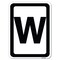 Signmission Sign with Letter W Heavy-Gauge Aluminum Rust Proof Parking Sign A-1824-22920 - alternate 1